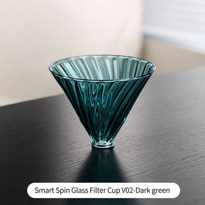 Bincoo Coffee Filter Cup Glass Filter Cup V60 Filter Hnad brewed Funnel Coffee Utensil