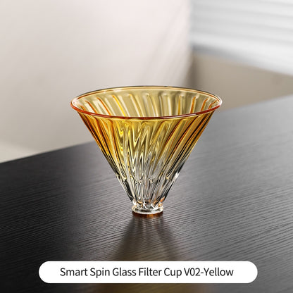 Bincoo Coffee Filter Cup Glass Filter Cup V60 Filter Hnad brewed Funnel Coffee Utensil