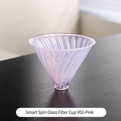 Bincoo Coffee Filter Cup Glass Filter Cup V60 Filter Hnad brewed Funnel Coffee Utensil