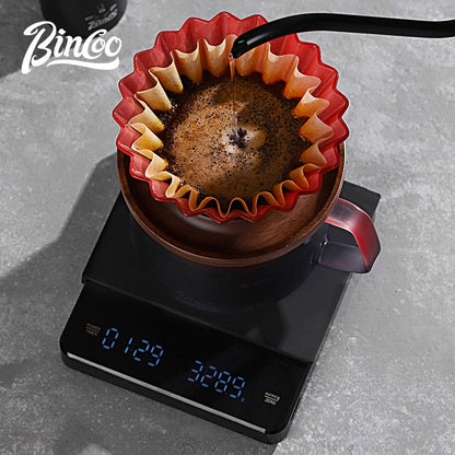 BINCOO Hand Brew Coffee Set with V60 Glass Dripper Coffee Server & Manual Grinder Drip Style Home Coffee Kit