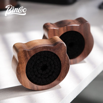 BINCOO Walnut Coffee Cleaning Brush Special Tool for Distributor & Tamper Espresso Coffee Accessories 51MM/58MM