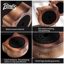BINCOO Walnut Coffee Cleaning Brush Special Tool for Distributor & Tamper Espresso Coffee Accessories 51MM/58MM