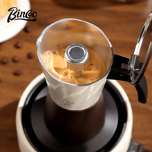 BINCOO Double-valve Moka Pot with Electric Heater Set Household Coffee Pot & Grinder Kit Mini Italian Espresso Brewer 2Cups