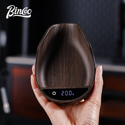 BINCOO Digital Coffee Scale with Bean Tray, Bowl-Shaped Kitchen Food Scale High Precision for Direct Weighing Beans, Grains & Snacks, with Tare & LCD Display
