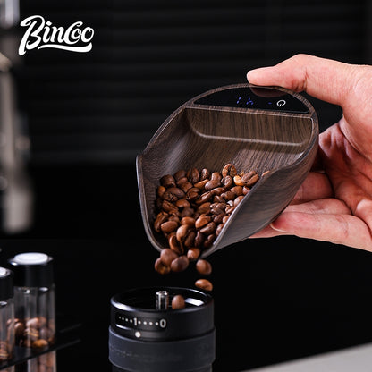 BINCOO Digital Coffee Scale with Bean Tray, Bowl-Shaped Kitchen Food Scale High Precision for Direct Weighing Beans, Grains & Snacks, with Tare & LCD Display