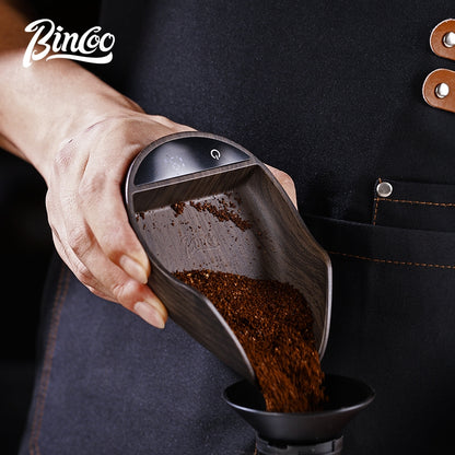 BINCOO Digital Coffee Scale with Bean Tray, Bowl-Shaped Kitchen Food Scale High Precision for Direct Weighing Beans, Grains & Snacks, with Tare & LCD Display