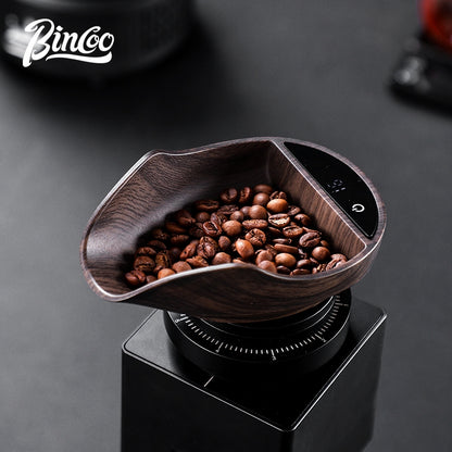BINCOO Digital Coffee Scale with Bean Tray, Bowl-Shaped Kitchen Food Scale High Precision for Direct Weighing Beans, Grains & Snacks, with Tare & LCD Display