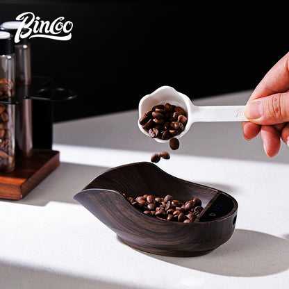 BINCOO Digital Coffee Scale with Bean Tray, Bowl-Shaped Kitchen Food Scale High Precision for Direct Weighing Beans, Grains & Snacks, with Tare & LCD Display