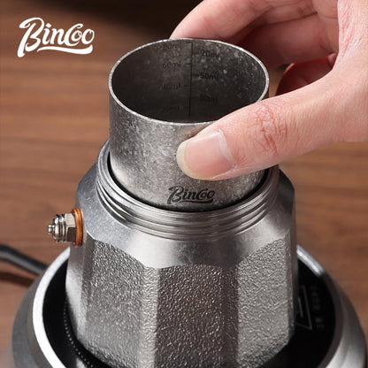 BINCOO 3-Valve Stainless Steel Moka Pot Set with Pure Titanium Stove Accessories & Coffee Grinder Home Coffee Maker Kit for 2 Cups