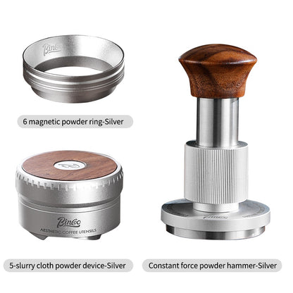 BINCOO Self-leveling Doser & Self-adjusting Constant-force Tamper Espresso Coffee Set 58MM