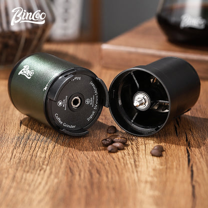 BINCOO Electric Coffee Grinder with Pour Over Coffee Set Fully Automatic Mini Portable Grinder with Steel Core for Home Office Travel