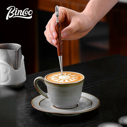 BINCOO Titanium Latte Art Pen Espresso Decorating Needle Professional Coffee Latte Tool Coffee Accessory
