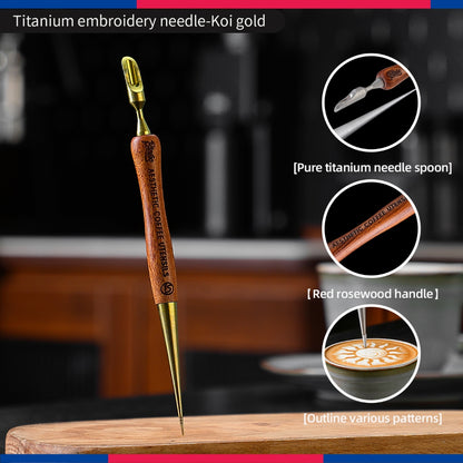 BINCOO Titanium Latte Art Pen Espresso Decorating Needle Professional Coffee Latte Tool Coffee Accessory