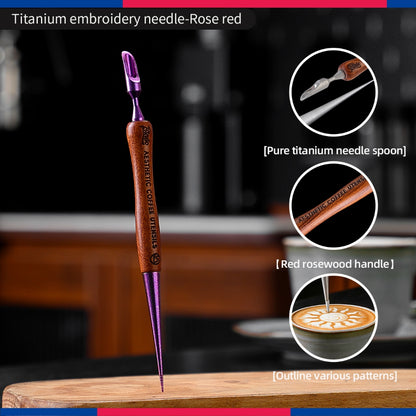 BINCOO Titanium Latte Art Pen Espresso Decorating Needle Professional Coffee Latte Tool Coffee Accessory