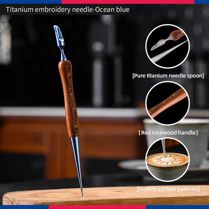 BINCOO Titanium Latte Art Pen Espresso Decorating Needle Professional Coffee Latte Tool Coffee Accessory