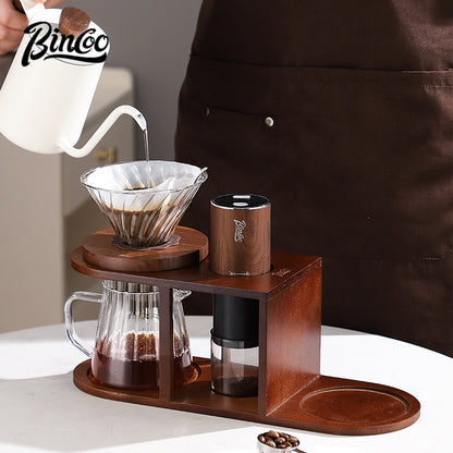 BINCOO Pour Over Coffee Set with Electric Coffee Grinder & Storage Stand Complete Pour Over Coffee Accessories Kit