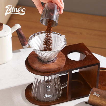 BINCOO Pour Over Coffee Set with Electric Coffee Grinder & Storage Stand Complete Pour Over Coffee Accessories Kit