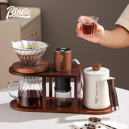 BINCOO Pour Over Coffee Set with Electric Coffee Grinder & Storage Stand Complete Pour Over Coffee Accessories Kit