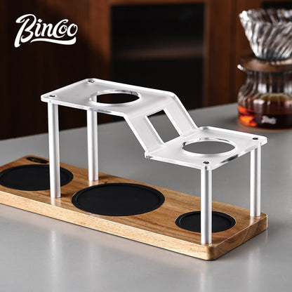 BINCOO Hand Drip Coffee Stand Set Stainless Steel Gooseneck Kettle with Glass Dripper Coffee Grinder Kit Coffee Tools Storage Combo
