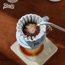 BINCOO Ceramic Dripper with Glass Sharing Pot Set Drip Pour Over Coffee Kit with Manual Coffee Grinder