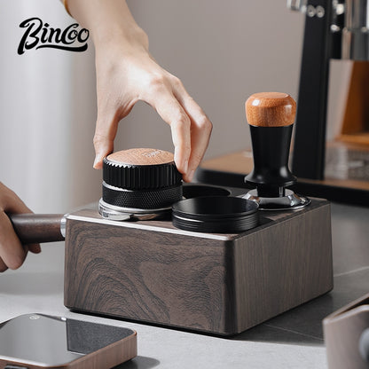 BINCOO 4-Hole Coffee Tamper Base Distributor & Tamper Set Espresso Coffee Tool Organizer Kit 51MM/58MM