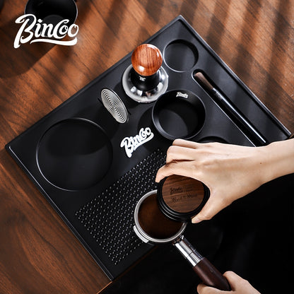 BINCOO Coffee Tamping Mat Set with Distributor & Tamper Complete Espresso Storage Tools Kit 51MM/58MM