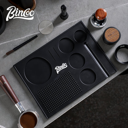 BINCOO Coffee Tamping Mat Set with Distributor & Tamper Complete Espresso Storage Tools Kit 51MM/58MM