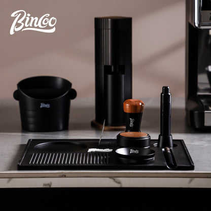 BINCOO Coffee Tamping Mat Set with Distributor & Tamper Complete Espresso Storage Tools Kit 51MM/58MM