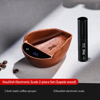 BINCOO Walnut Wood Coffee Scale with Tray Espresso Coffee Weighing Display Tray Smart & Portable