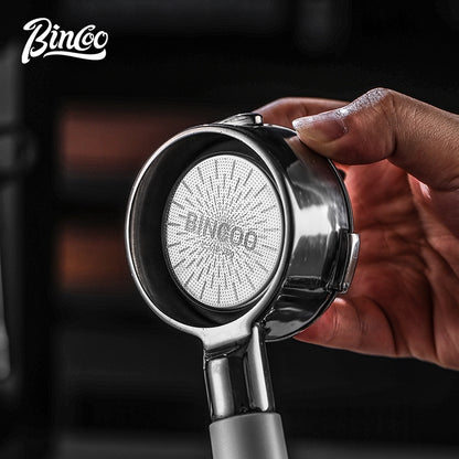 BINCOO Pressure Portafilter Basket Precision Drilled Slow Flow Design Espresso Machine Handle Accessory Boost Extraction Rate 58MM