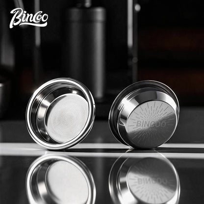 BINCOO Pressure Portafilter Basket Precision Drilled Slow Flow Design Espresso Machine Handle Accessory Boost Extraction Rate 58MM