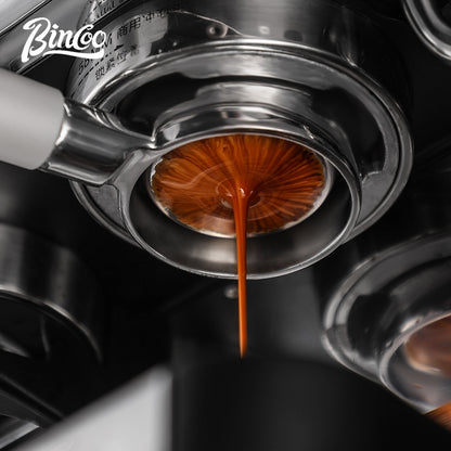 BINCOO Pressure Portafilter Basket Precision Drilled Slow Flow Design Espresso Machine Handle Accessory Boost Extraction Rate 58MM