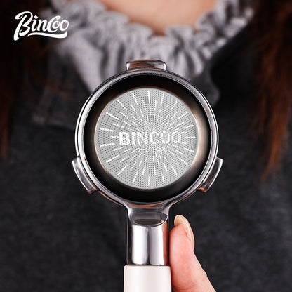 BINCOO Pressure Portafilter Basket Precision Drilled Slow Flow Design Espresso Machine Handle Accessory Boost Extraction Rate 58MM