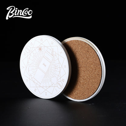BINCOO Creative Ceramic Coaster Moka Pot Trivet Random Color Shipment