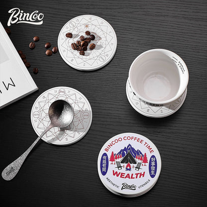 BINCOO Creative Ceramic Coaster Moka Pot Trivet Random Color Shipment