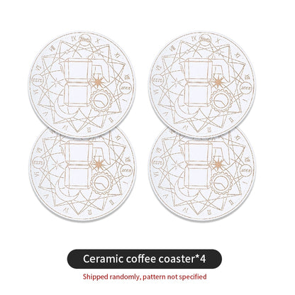 BINCOO Creative Ceramic Coaster Moka Pot Trivet Random Color Shipment