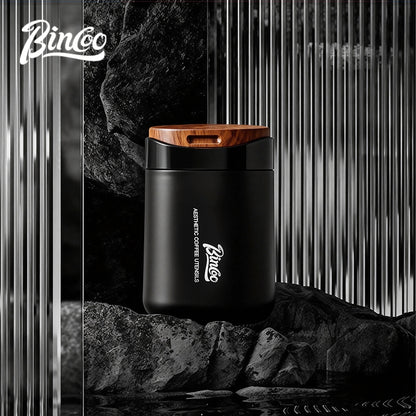 BINCOO Duster with Latte Art Stencils Stainless Steel Milk Pitcher Set Coffee Powder Sifter Baking & Coffee Decorating Tools Latte Art Templates