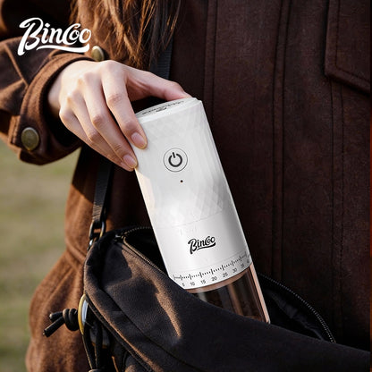 BINCOO DM08 Portable Electric Coffee Grinder Set with Glass Sealed Canister Mini Household Coffee Tool Kit for Pour Over & Espresso