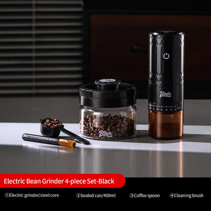 BINCOO Hand Drip Coffee Set with Coffee Grinder Glass Server & Stainless Steel Gooseneck Kettle Complete Espresso Coffee Tool Kit