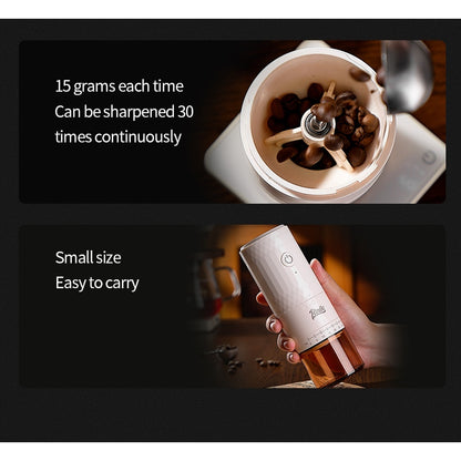 BINCOO DM08 Portable Electric Coffee Grinder Set with Glass Sealed Canister Mini Household Coffee Tool Kit for Pour Over & Espresso