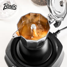 BINCOO Silver Black Double Valve Moka Pot with Electric Stove Grinder Airtight Can Set Full Espresso Coffee Tools Kit