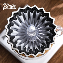 BINCOO Hand Press Coffee Filter Set V60 Pour Over Coffee Filters & Filter Press Helper Heat-resistant Tritan
