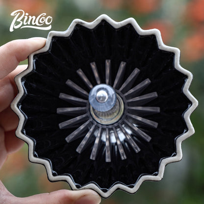 BINCOO Hand Press Coffee Filter Set V60 Pour Over Coffee Filters & Filter Press Helper Heat-resistant Tritan