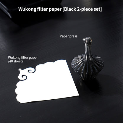 BINCOO Hand Press Coffee Filter Set V60 Pour Over Coffee Filters & Filter Press Helper Heat-resistant Tritan