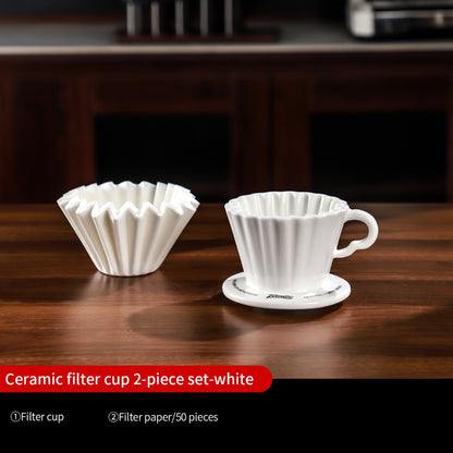 Bincoo Ceramic Filter Cup Hand Brewing Sharing Pot Glass Coffee Pot Set Coffee Utensils 500ML