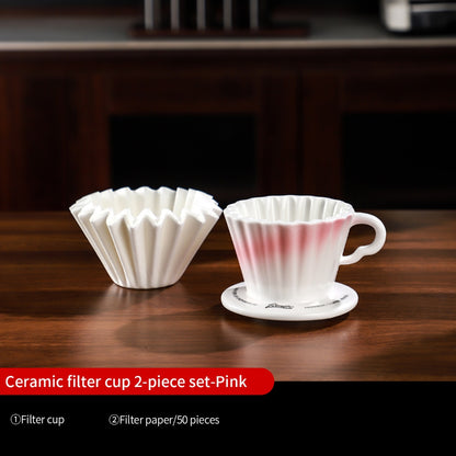 Bincoo Ceramic Filter Cup Hand Brewing Sharing Pot Glass Coffee Pot Set Coffee Utensils 500ML