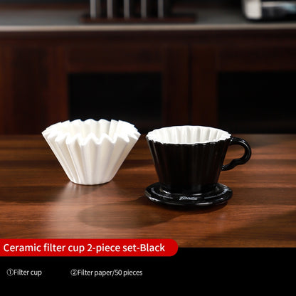 Bincoo Ceramic Filter Cup Hand Brewing Sharing Pot Glass Coffee Pot Set Coffee Utensils 500ML
