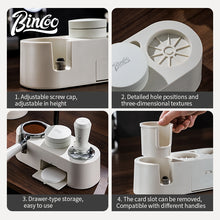 BINCOO Coffee Tamper Set Distributor & Tamper Station 3-Piece Kit Espresso Coffee Tool Set 51MM/58MM