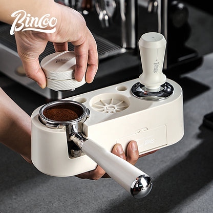 BINCOO Coffee Tamper Set Distributor & Tamper Station 3-Piece Kit Espresso Coffee Tool Set 51MM/58MM