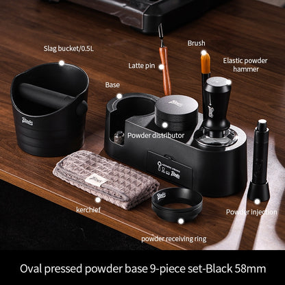 BINCOO Coffee Tamper Set Distributor & Tamper Station 3-Piece Kit Espresso Coffee Tool Set 51MM/58MM